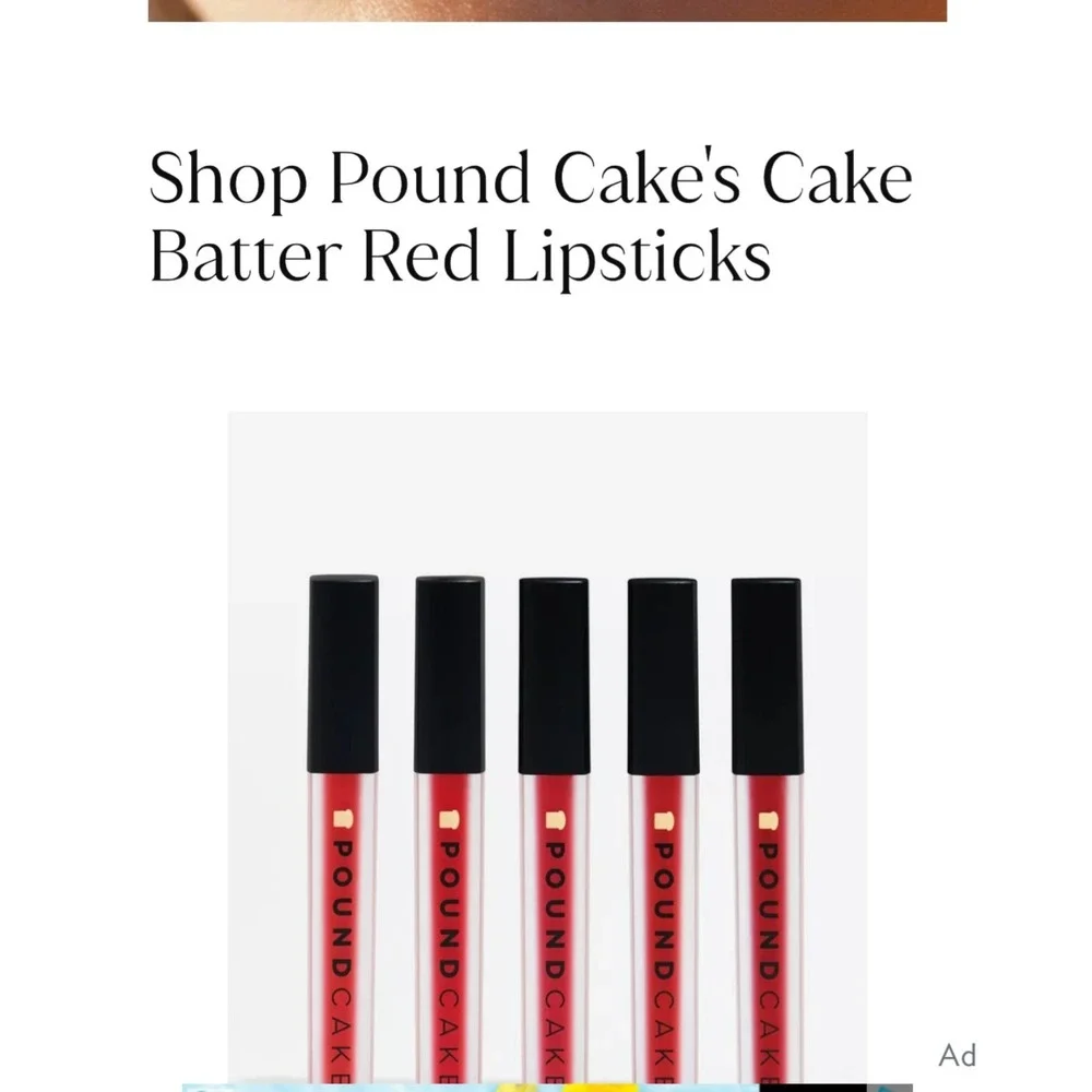 Pound Cake's Cake batter red‎ lipstick